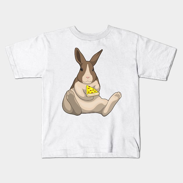 Bunny Pizza Kids T-Shirt by Markus Schnabel